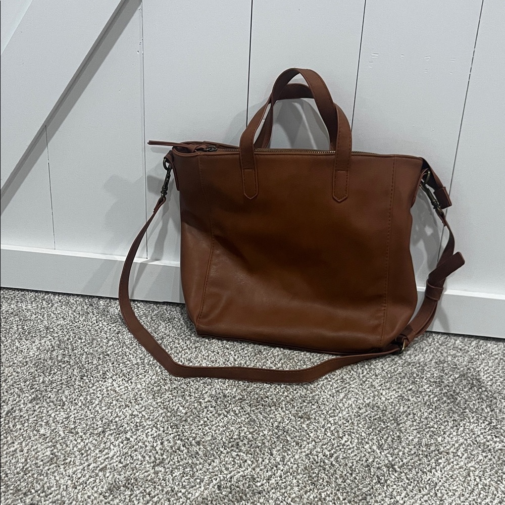 Large brown crossbody bag
